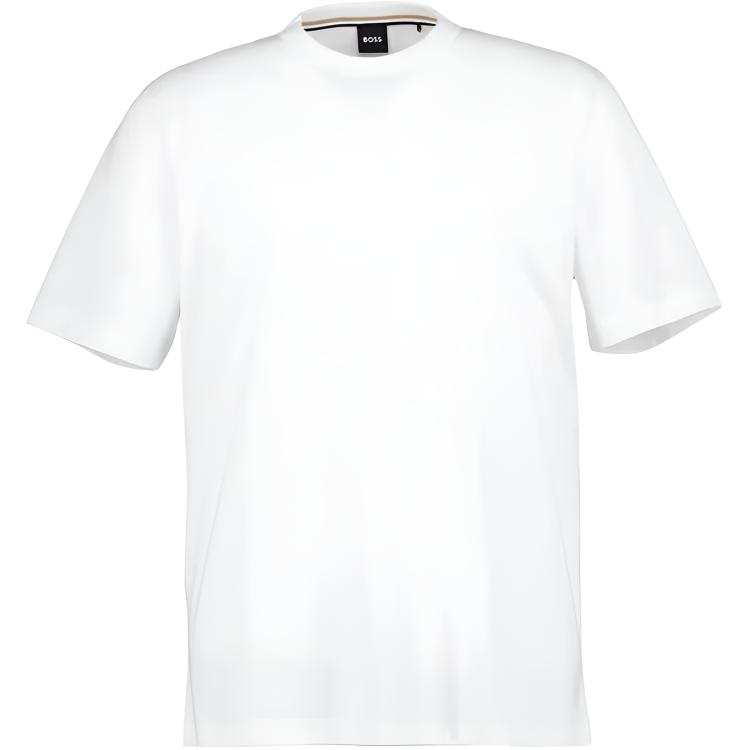 HUGO BOSS T Shirts Men's White Crew Neck Moderate Straight Fit