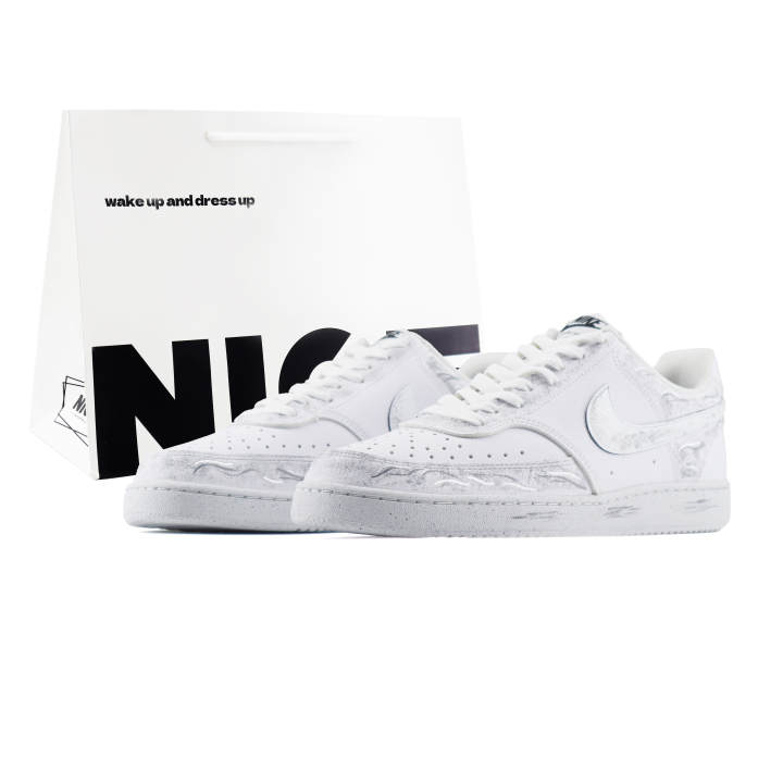 Nike Nike Court Vision 1 Starlight Leather Slip Resistant Abrasion Resistant Slip Resistant Abrasion Resistant Low top