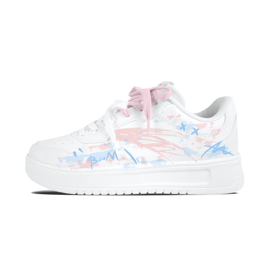 Anta Easy Random Graffiti Abrasion Resistant Lightweight Slip Resistant Low top Skateboard Shoes Unisex
