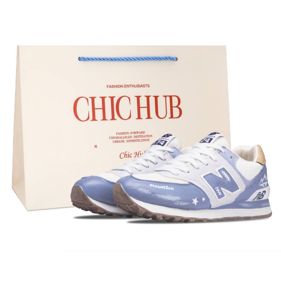 New Balance New Balance NB 574 Textile, Synthetic Leather Slip Resistant Abrasion Resistant Skateboard Shoes Unisex Blue