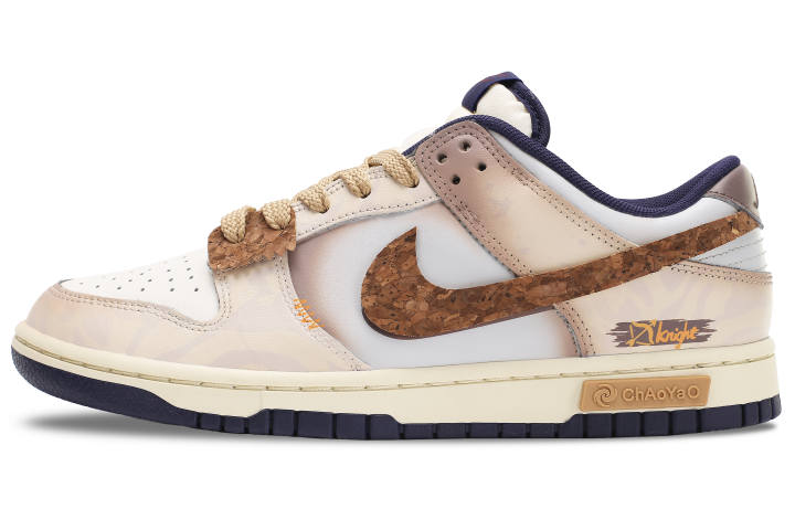 Nike Nike Dunk Low top Skateboard Shoes Men's White Brown