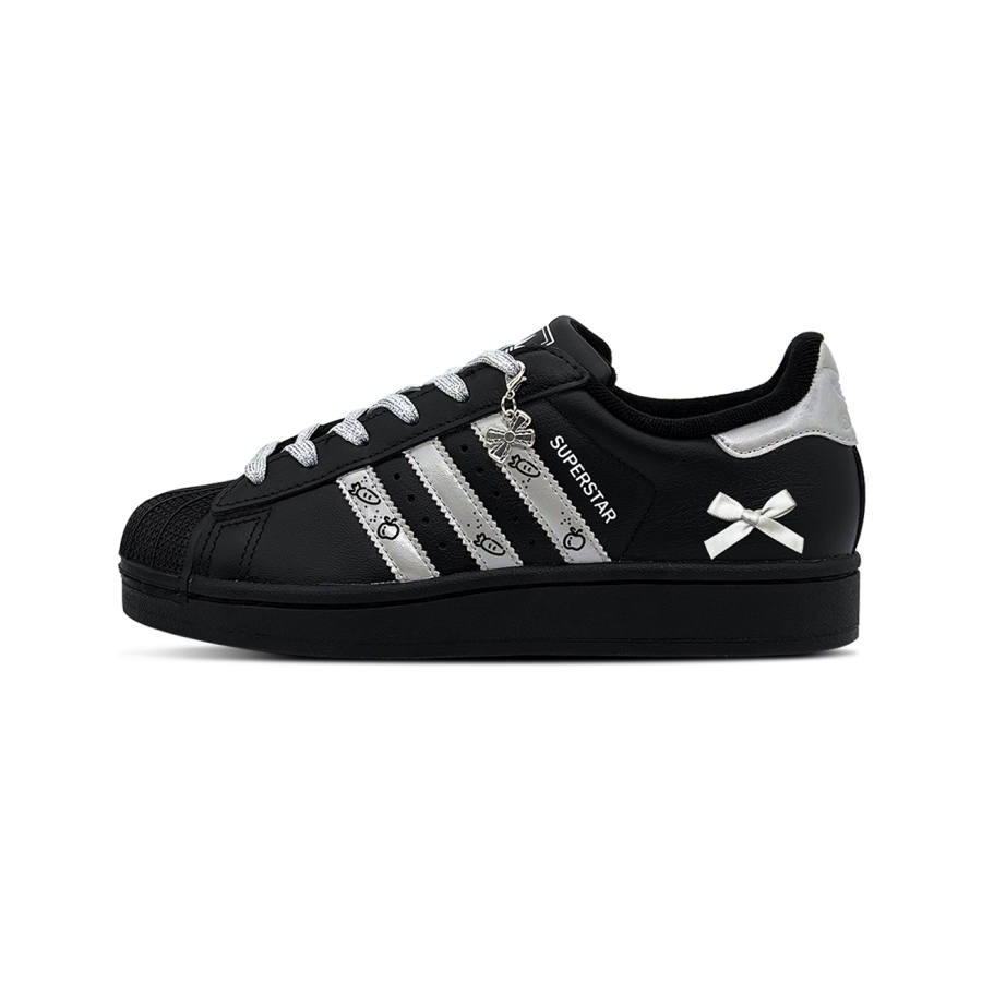 Adidas Adidas Superstar 2 Silver Butterfly Black Sugar Slip Resistant Abrasion Resistant Slip Resistant Abrasion Resistant