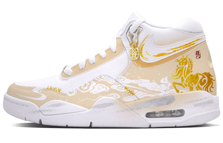 Nike Nike Flight Legacy Mid top Vintage Basketball Shoes Unisex Gold