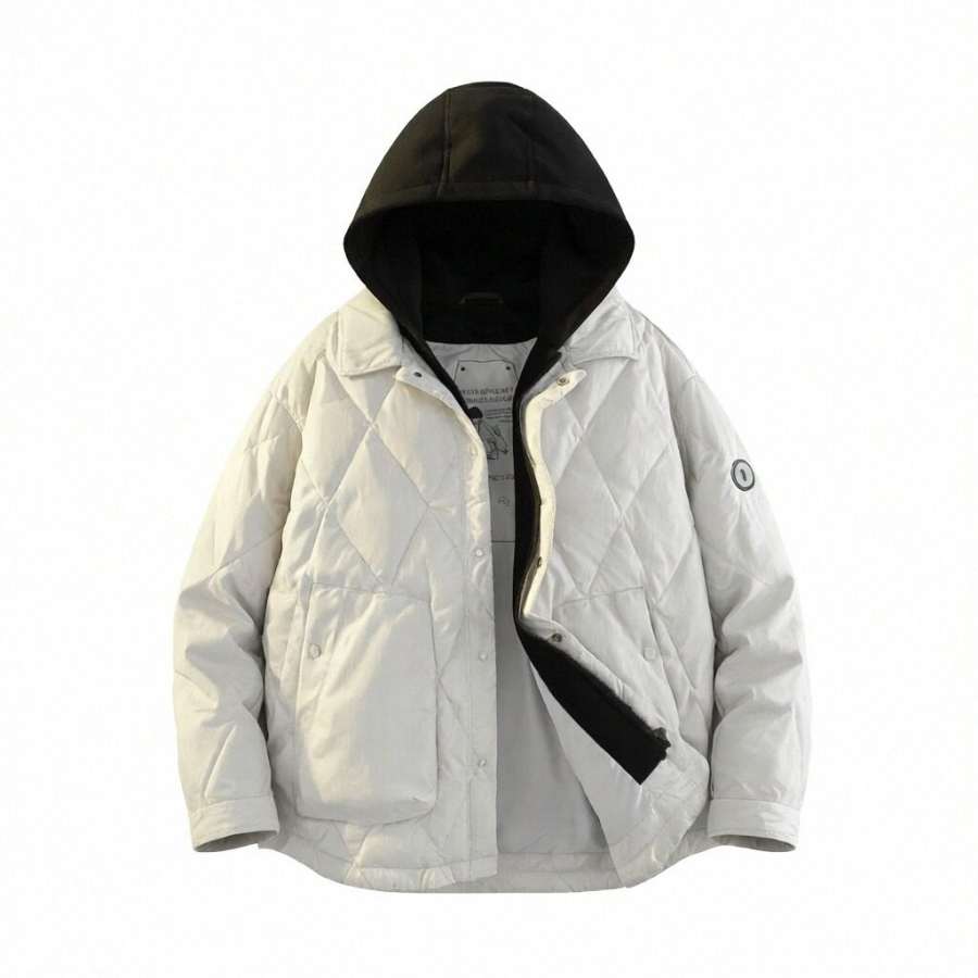 YALU YALU Down Jackets Unisex Hooded Fleece Lined