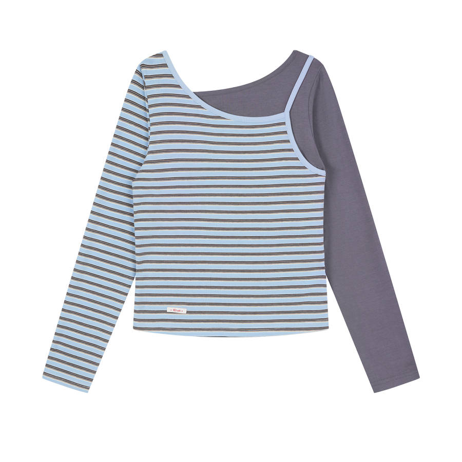 Kirsh T Shirts Women's Blue Stripes Boat Neck Moderate
