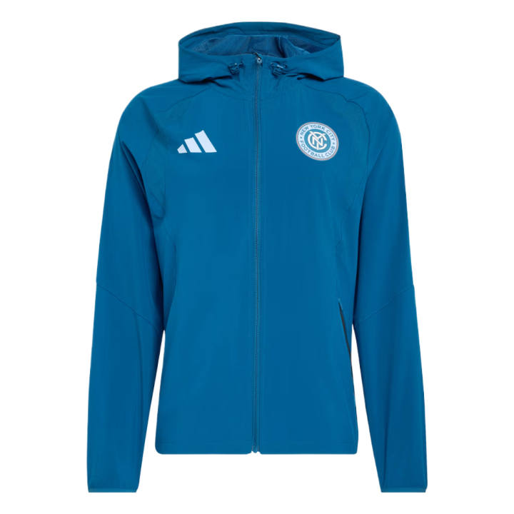 Adidas Adidas Jackets Men's Night Blue/Fluorescent Blue Hooded Non Detachable Moderate Other