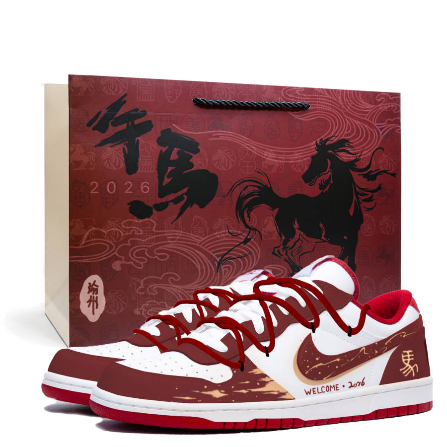 Nike Nike Big Swift Ink New Year Shopping Bag Cushioning, Wear Resistant Low top Skateboard Shoes Men's Red