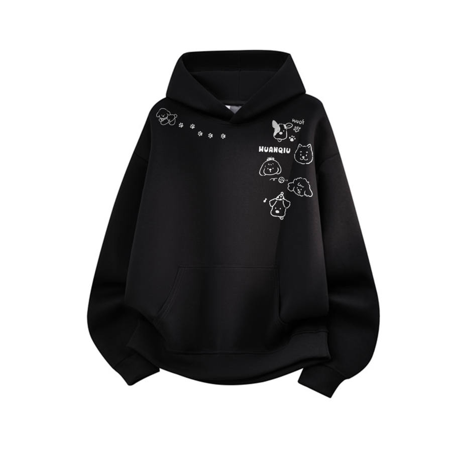 HUANQIU Sweatshirts Unisex Hooded Moderate Heavyweight