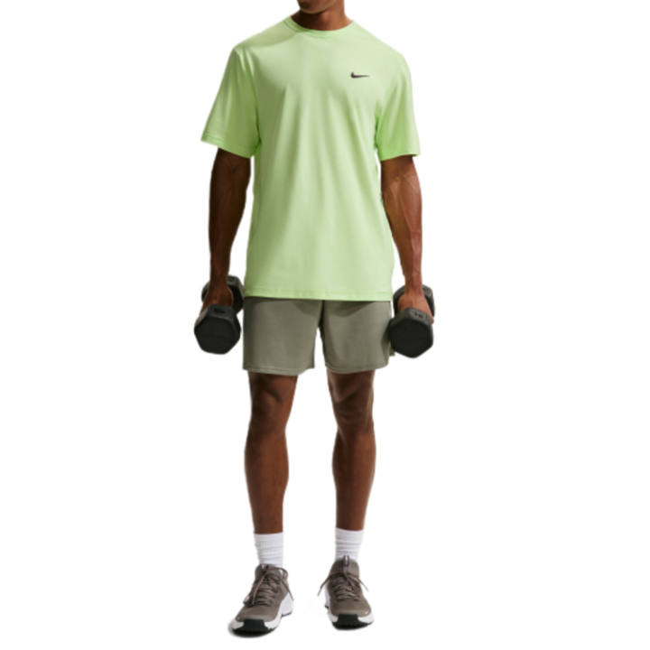 Nike Nike HYVERSE T Shirts Men's Light Water Neon/Black Crew Neck Moderate Straight Fit