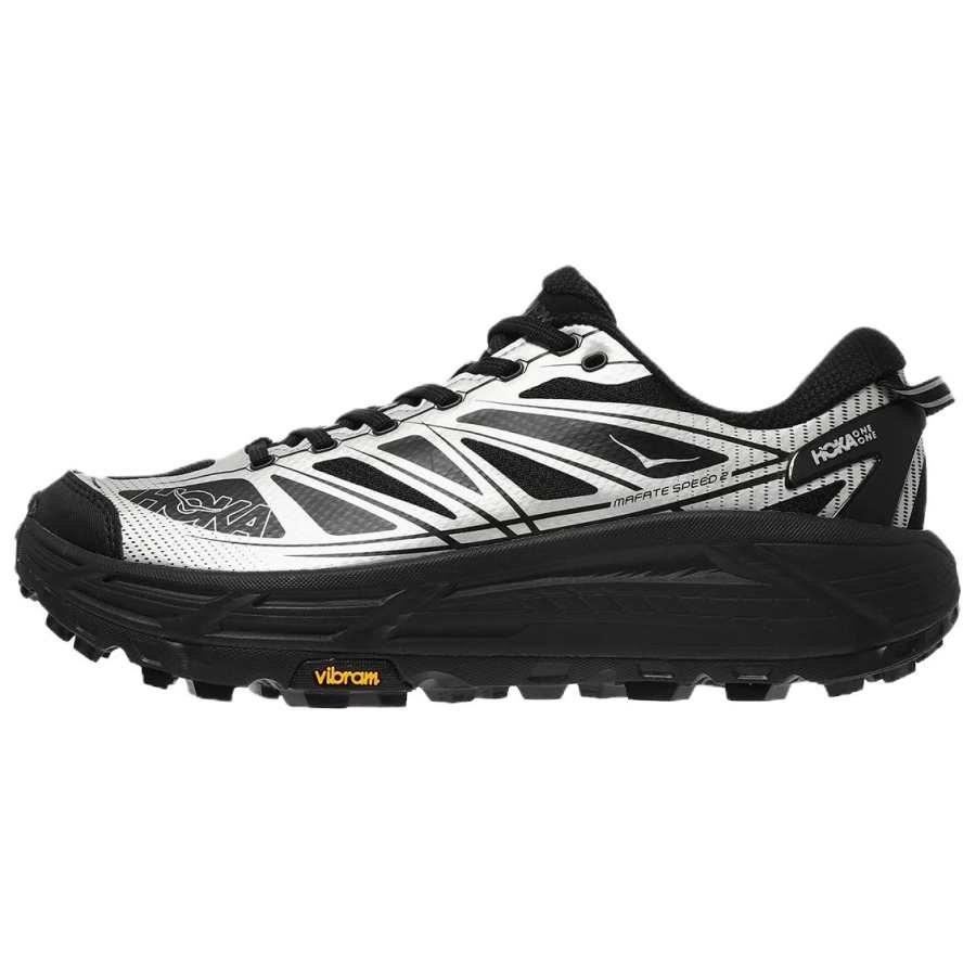 HOKA ONE ONE Mafate Speed 2 Trail Running Shoes Unisex Black Silver