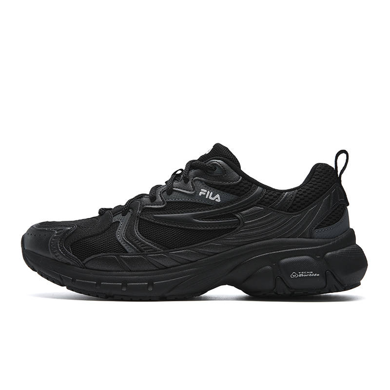 FILA MATTRUN Abrasion Resistant Lightweight Breathable Height Increasing Low top Chunky Sneakers Men's Black