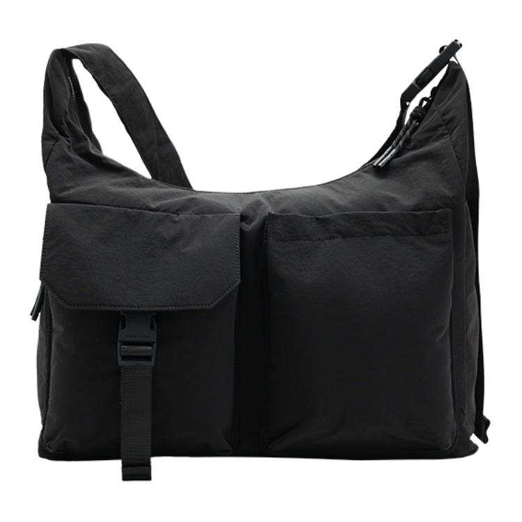 URBAN REVIVO Fabric Crossbody Bags Men's Black