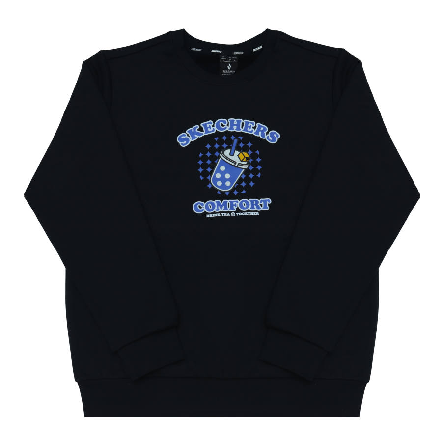 Skechers Sweatshirts Unisex Carbon Black Crew Neck Moderate