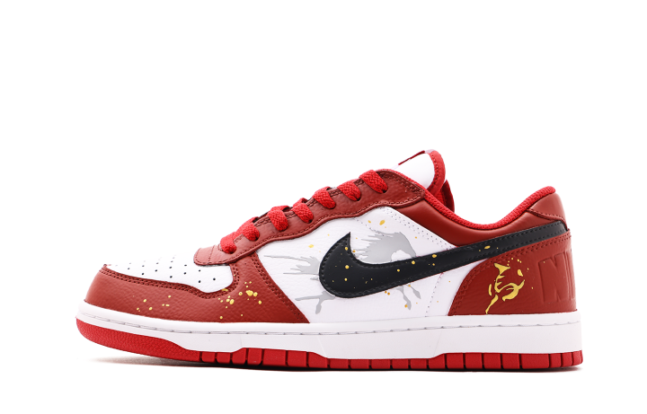 Nike Nike Big Coverage Slip Resistant Cushioning Low top Skateboard Shoes Unisex White Red