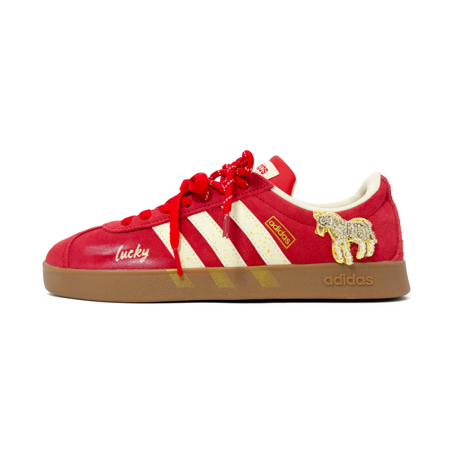 Adidas Adidas Vl Court Classic Low top Skateboard Shoes Unisex Red