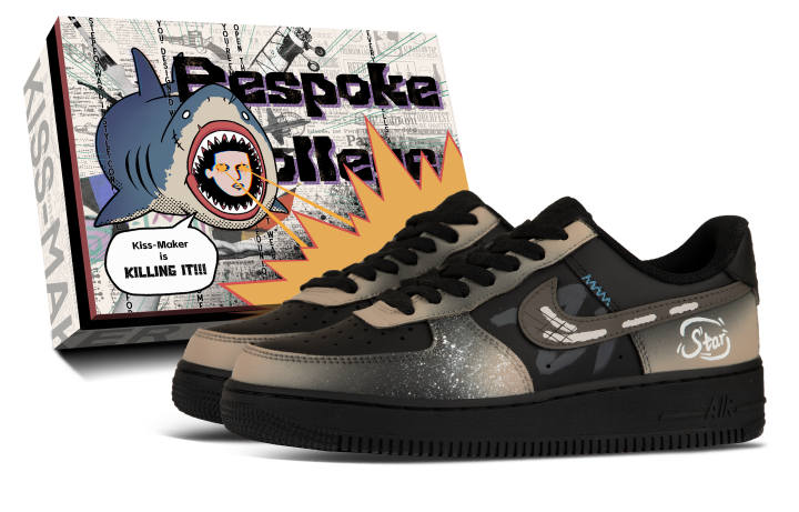 Nike Nike Air Force 1 Coverage Low top Skateboard Shoes Unisex Black