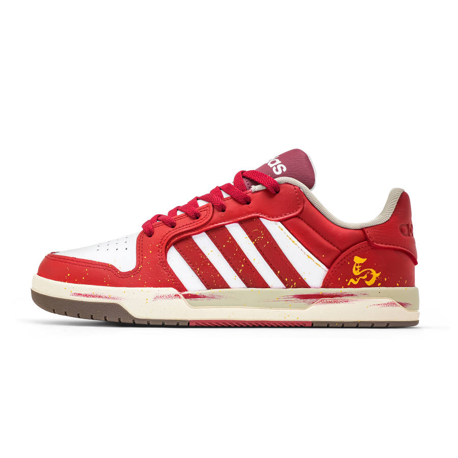 Adidas Neo Entrap Instant Prosperity Synthetic Leather Coverage Thermal Cushioning Low top Skateboard Shoes Unisex Red