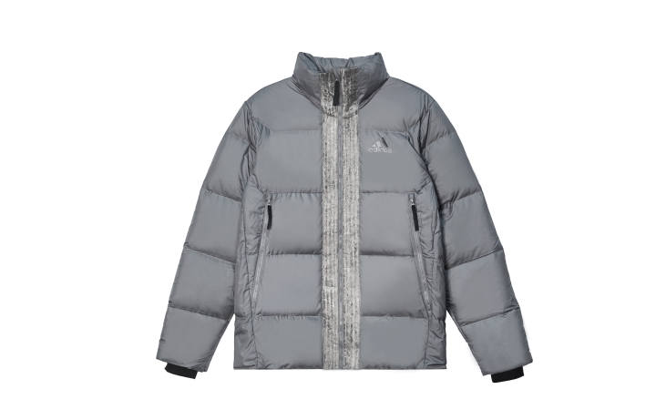 Adidas Adidas Down Jackets Unisex Gray Stand Collar Moderate Puffer Jacket
