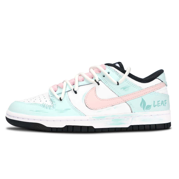 Nike Nike Dunk Black White, Mint Leaf Leather Slip Resistant Abrasion Resistant Slip Resistant Abrasion Resistant Low top