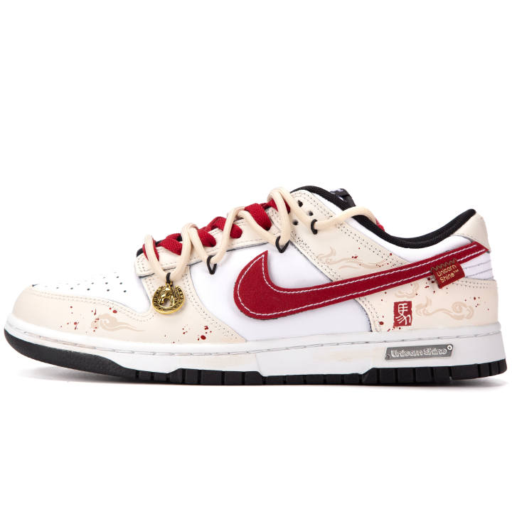 Nike Nike Dunk Soaring And Leaping Among The Clouds Low top Skateboard Shoes Unisex Beige Red