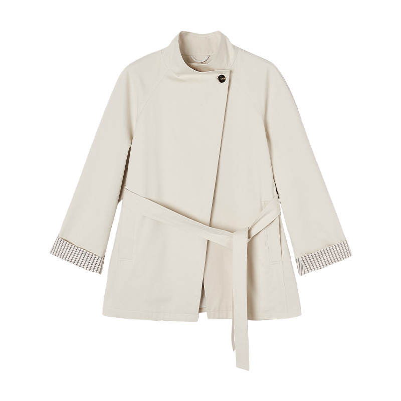 XIANGYING Trench Coats Women's Stand Collar Moderate Other
