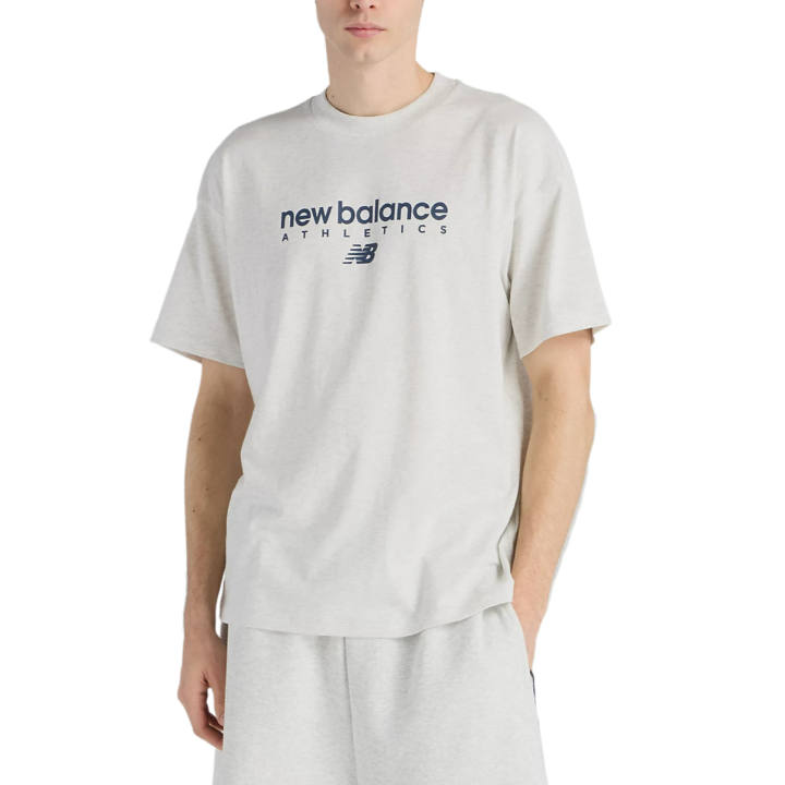 New Balance New Balance T Shirts Men's White Crew Neck Moderate