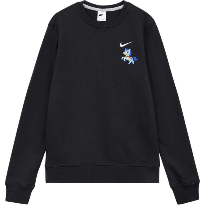 Nike Nike Sweatshirts Unisex Black Blue Crew Neck Moderate Regular