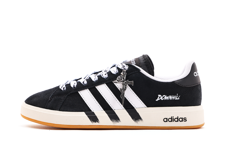 Adidas Adidas Grand Court Base 00s Synthetic Leather Low top Skateboard Shoes Unisex Black White