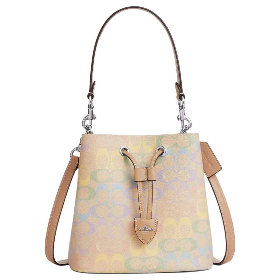 COACH Rowan Coated Canvas Crossbody Bag, Shoulder Bag Small Women's Rainbow