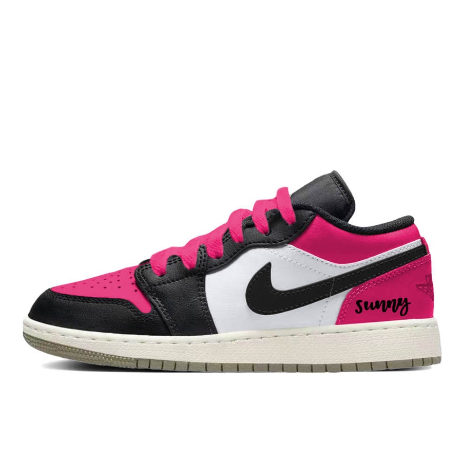 Jordan Jordan Air Jordan 1 Fuchsia Sweet Cupcake Synthetic Leather, Leather Slip Resistant Abrasion Resistant