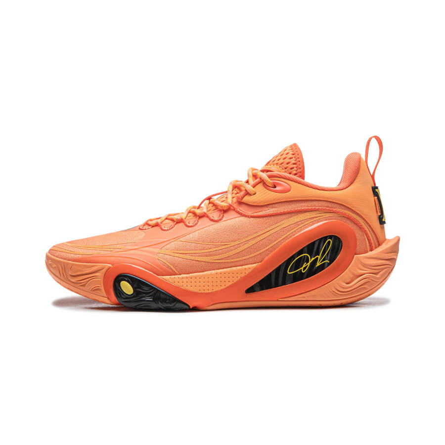 Li-Ning Li Ning DLO1 Cushioning Abrasion Resistant Breathable Rebound Grip Low top Basketball Shoes Men's Cloud Satin Orange