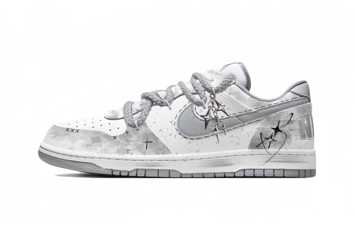 Nike Nike Big Low top Skateboard Shoes Men's White Gray