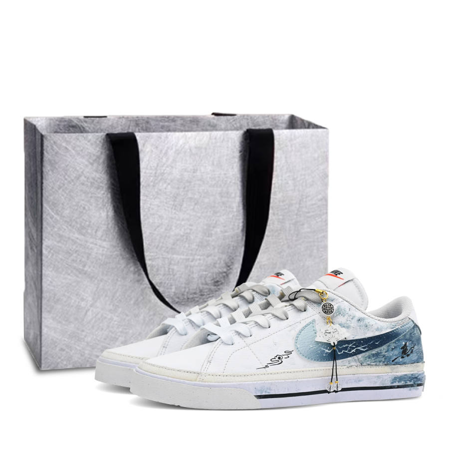 Nike Nike Court Legacy Ink Fan Shop Leather Abrasion Resistant Slip Resistant Low top Skateboard Shoes Men's