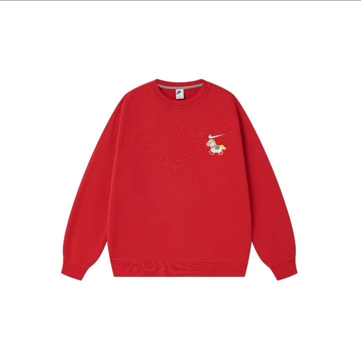 Nike Nike Sweatshirts Unisex Dark Red Crew Neck Thickened Regular