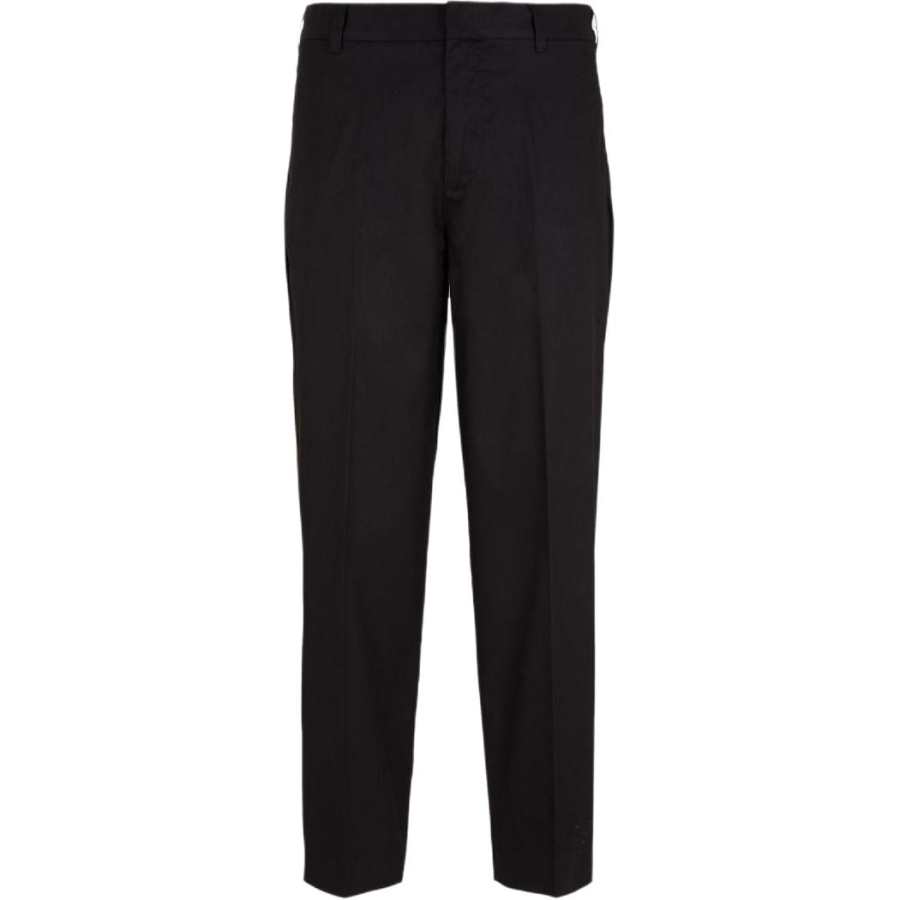 EMPORIO ARMANI Logo Plaque Tapered Leg Trousers
