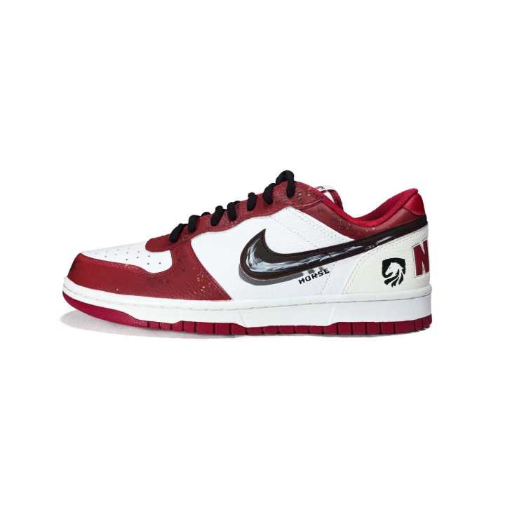 Nike Nike Big Cushioning Slip Resistant Low top Skateboard Shoes Men's Red White