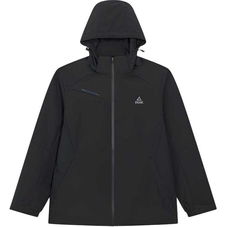 PEAK PEAK Trench Coats Men's Black Hooded Moderate