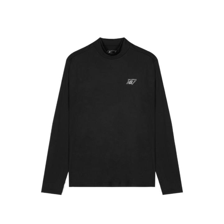 New Balance New Balance T Shirts Unisex Black Half Turtleneck Moderate Straight Fit