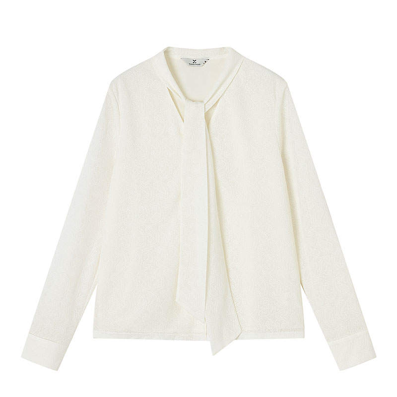 XIANGYING Shirts Women's Heron White V Neck Thin Shirt