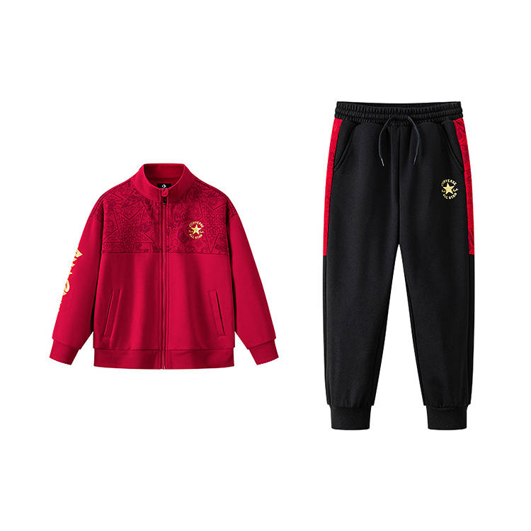 Converse Casual Sportswear CNY New Year Edition, Fleece Lined Thermal Comfortable 2 Piece Set Kids'
