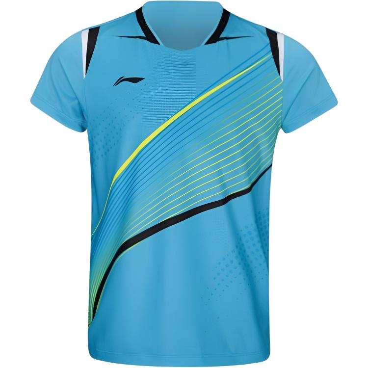 Li-Ning Li Ning Table Tennis Collection T Shirt Dolphin Blue Teenagers