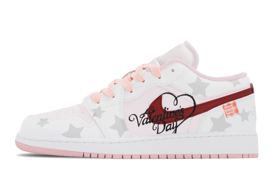 Jordan Jordan Air Jordan 1 Pink Star Abrasion Resistant Abrasion Resistant Basketball Shoes Women's Pink