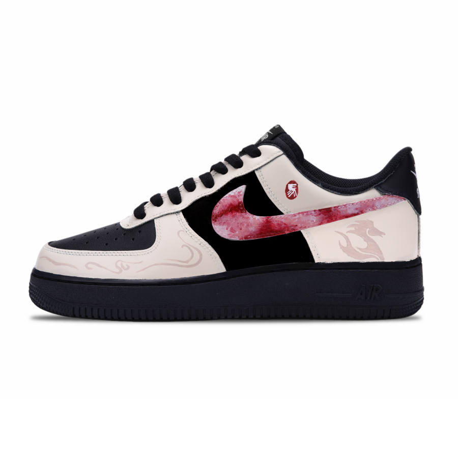 Nike Nike Air Force 1 Horse Year Prosperity Leather Low top Skateboard Shoes Men's Black