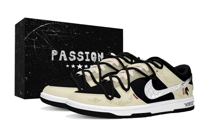 Nike Nike Dunk Black Jade Phoenix, Box Abrasion Resistant Abrasion Resistant Low top Skateboard Shoes Unisex Black Yellow