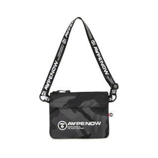 Aape Polyester Shoulder Bag Unisex Green/Black