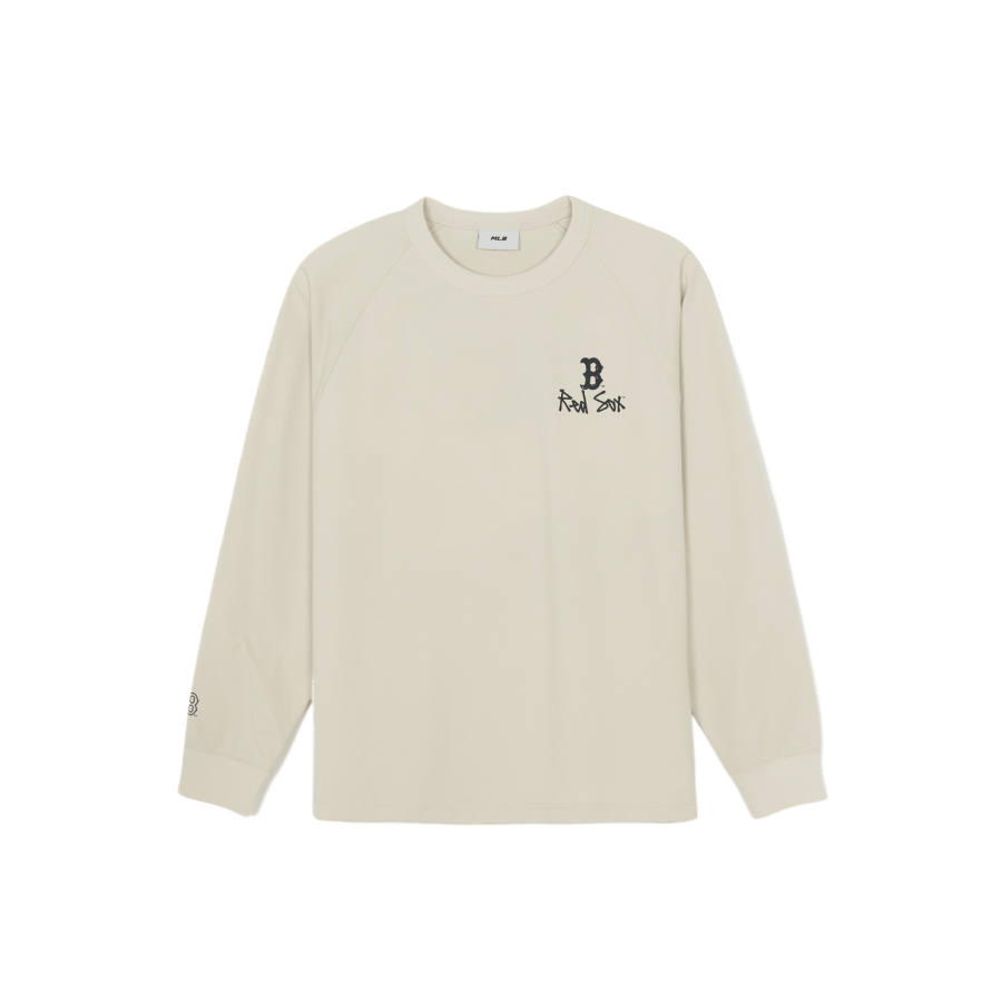 MLB MLB T Shirts Men's Light Beige Crew Neck Moderate Straight Fit