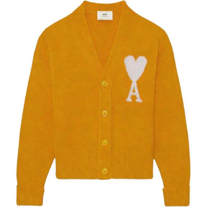 AMIPARIS AMIPARIS Sweaters Unisex Yellow V Neck Moderate