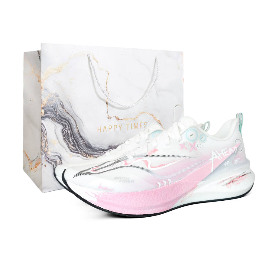 Li-Ning Li Ning Red Hare 8PRO Low top Casual Physical Fitness Test & Exam City Commuting Running Shoes Women's White Pink