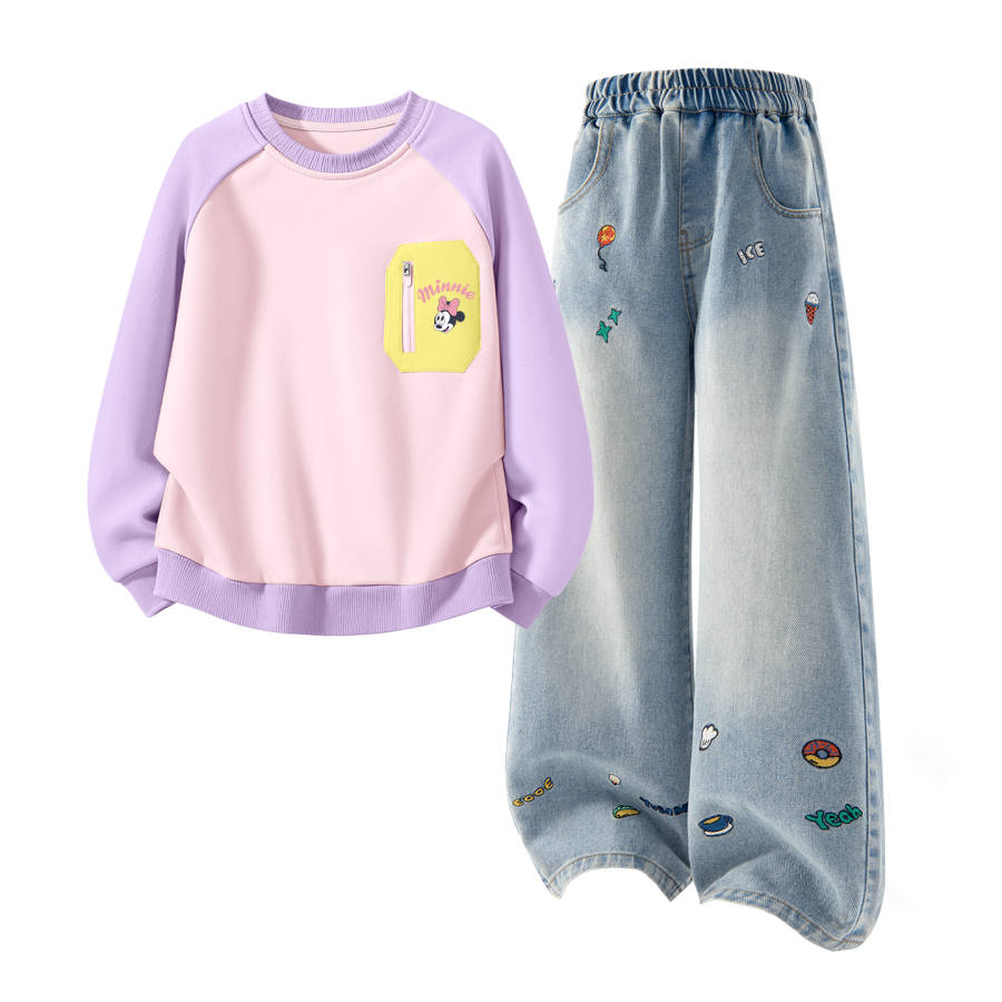 Disney Kids Casual Sportswear Crew Neck Moderate