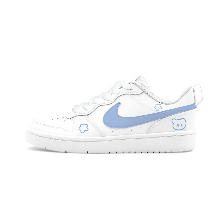 Nike Nike Court Borough 2 Big Fish Manufacturing, Cloud Plush Bear Low top Skateboard Shoes Blue Unisex